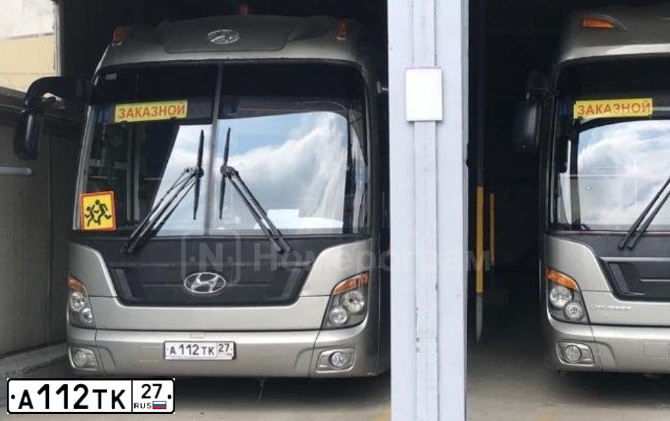 Фото автомобиля HYUNDAI UNIVERSE, 2009 — госномер А112ТК27. Цвет: СЕРЫЙ