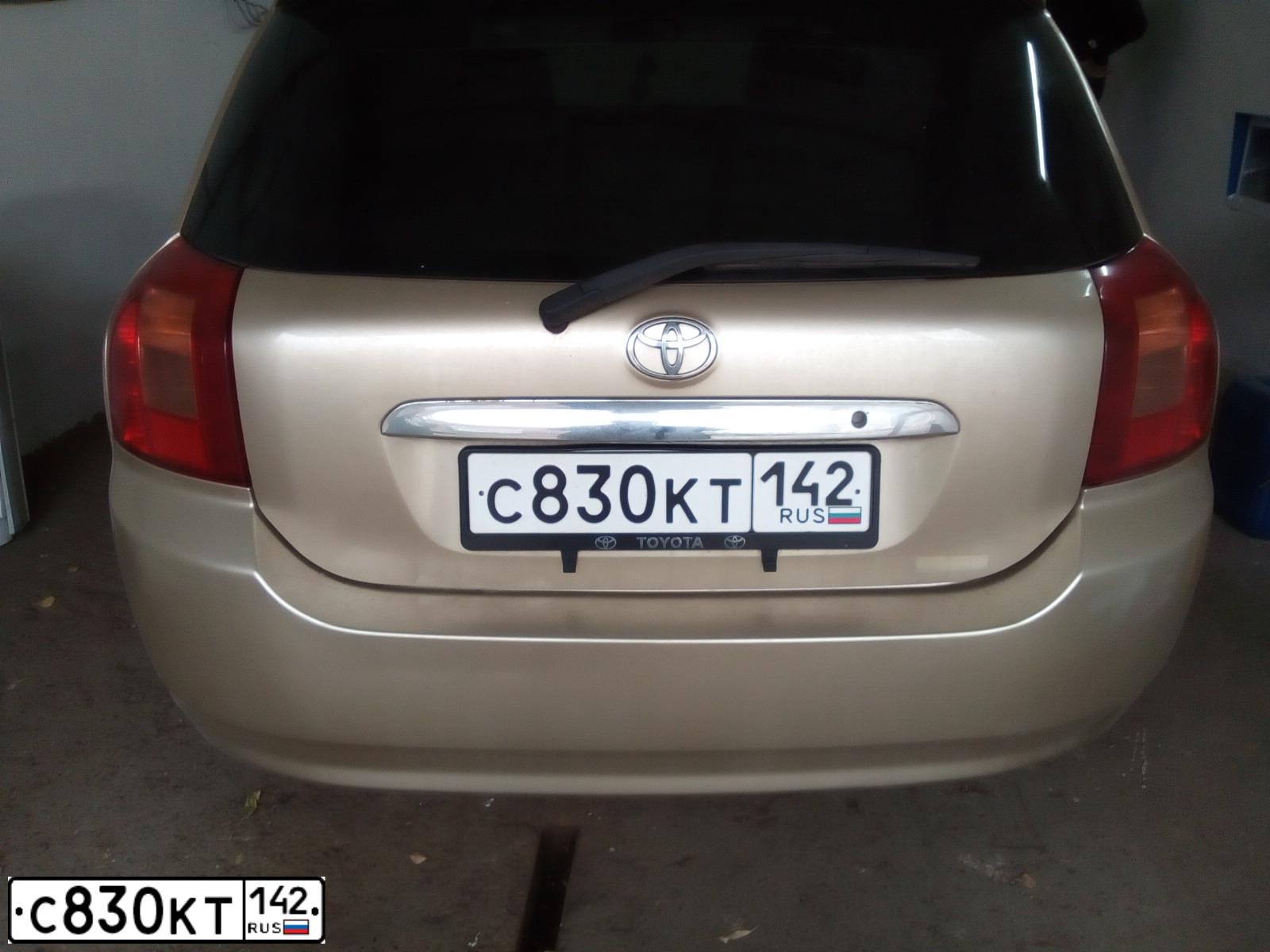 Фото автомобиля TOYOTA ALLEX, 2001 — госномер М056НО154