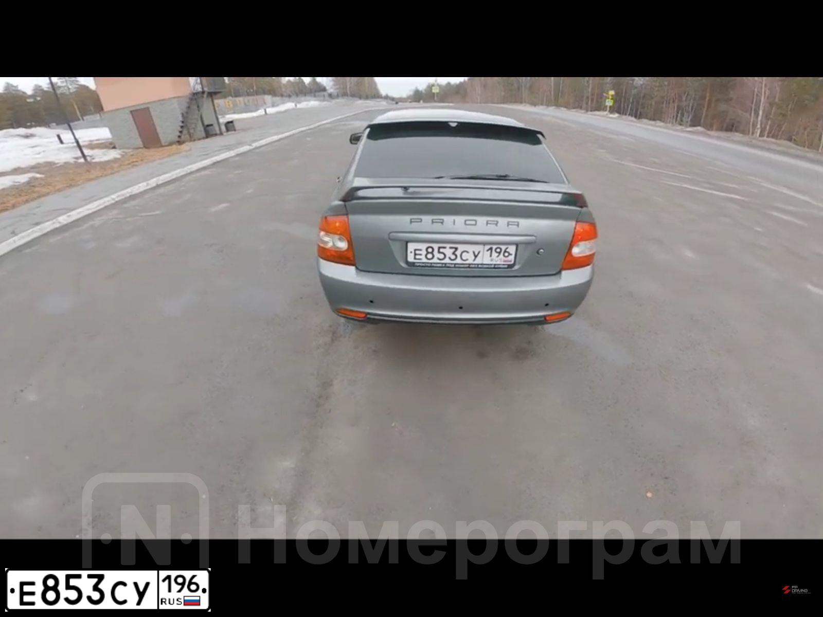 Фото автомобиля LADA 2172 PRIORA, 2008 — госномер Е853СУ196. Цвет: СЕРО-ЗЕЛЕНЫЙ