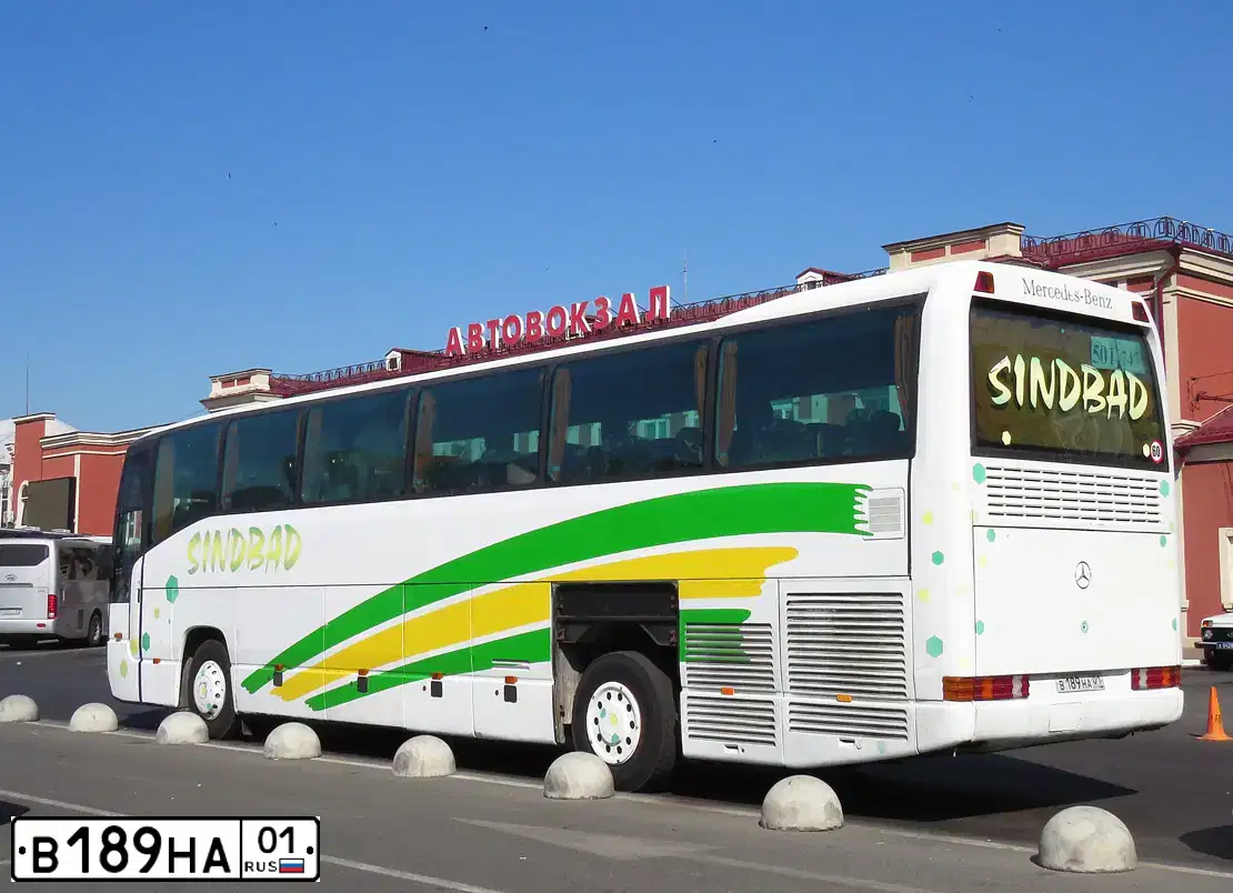 Фото автомобиля MERCEDES O 345 CONECTO, 1996 — госномер В189НА01. Цвет: БЕЛЫЙ
