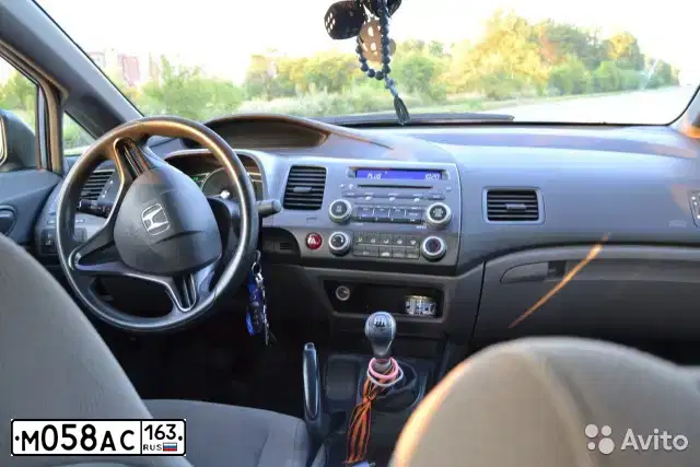 Фото автомобиля HONDA CIVIC, 2008 — госномер М058АС163. Цвет: СВЕТЛО-СИНИЙ