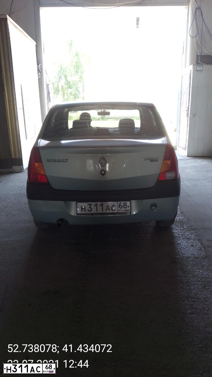 Фото автомобиля RENAULT LOGAN, 2007 — госномер В353МВ702. Цвет: ТЕМНО-СЕРЫЙ