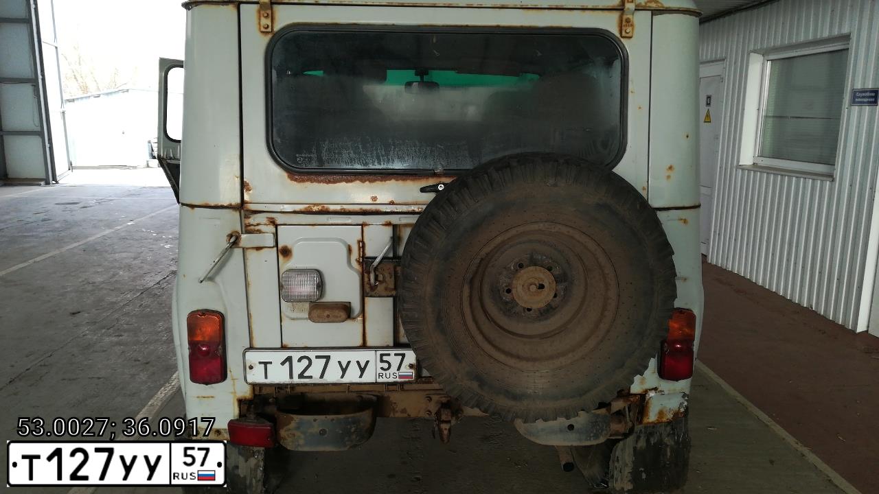 Фото автомобиля UAZ 3151 / HUNTER, 2001 — госномер Т127УУ57. Цвет: БЕЛАЯ НОЧЬ