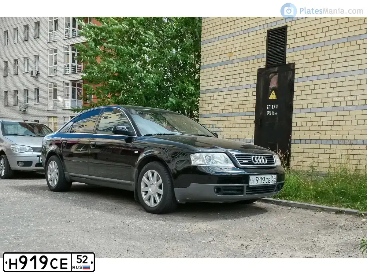 Фото автомобиля AUDI A6, 2000 — госномер Н919СЕ52. Цвет: ЧЕРНЫЙ