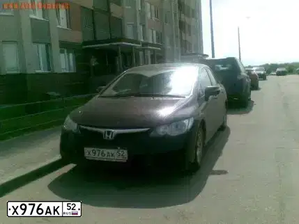 Фото автомобиля HONDA CIVIC, 2008 — госномер Х976АК52. Цвет: ЧЕРНЫЙ