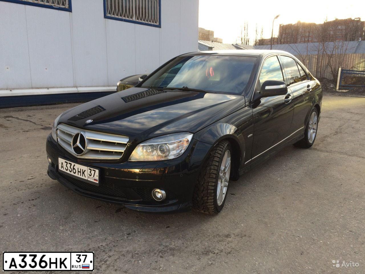 Фото автомобиля MERCEDES C-KLASSE, 2008 — госномер В636РВ37. Цвет: ЧЕРНЫЙ