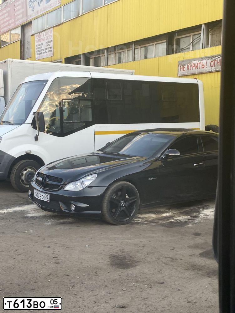 Фото автомобиля MERCEDES CLS-KLASSE, 2005 — госномер А666УО12. Цвет: ЧЕРНЫЙ