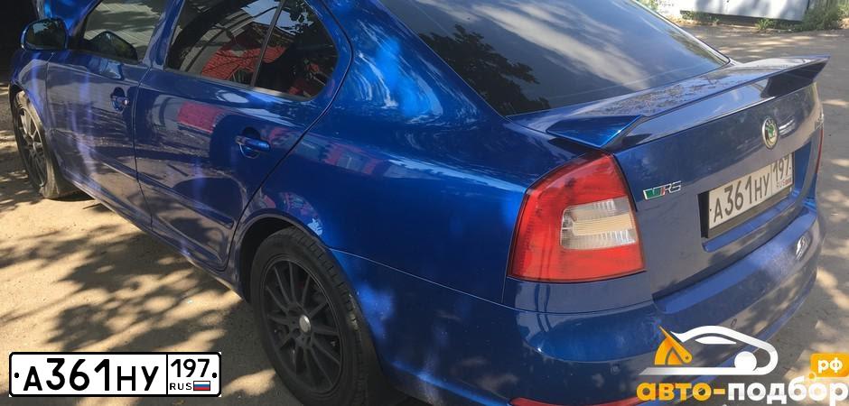 Фото автомобиля SKODA OCTAVIA, 2011 — госномер М505УУ35. Цвет: синий