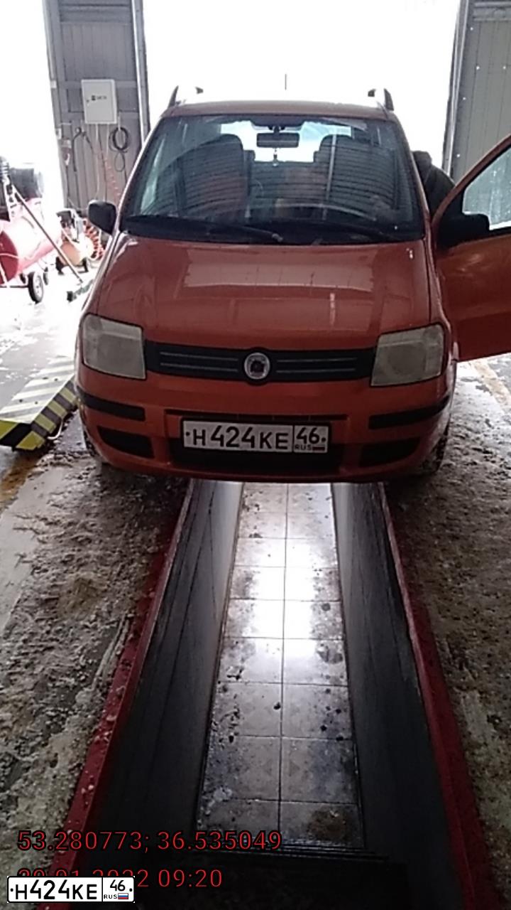 Фото автомобиля FIAT PANDA, 2007 — госномер Х172ЕО31. Цвет: Оранжевый