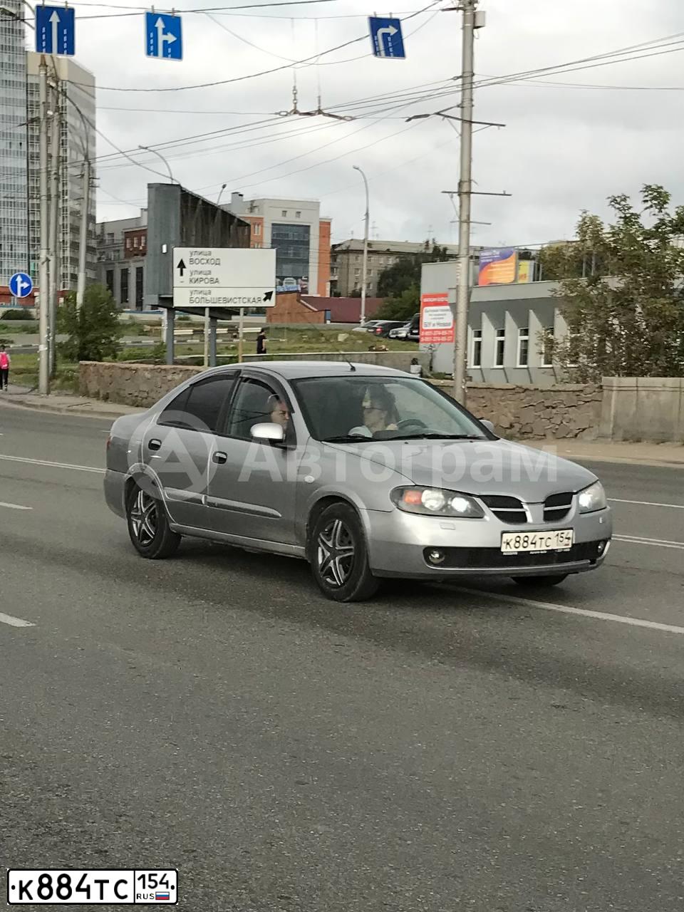 Фото автомобиля NISSAN ALMERA, 2006 — госномер К884ТС154. Цвет: СЕРЕБРИСТЫЙ