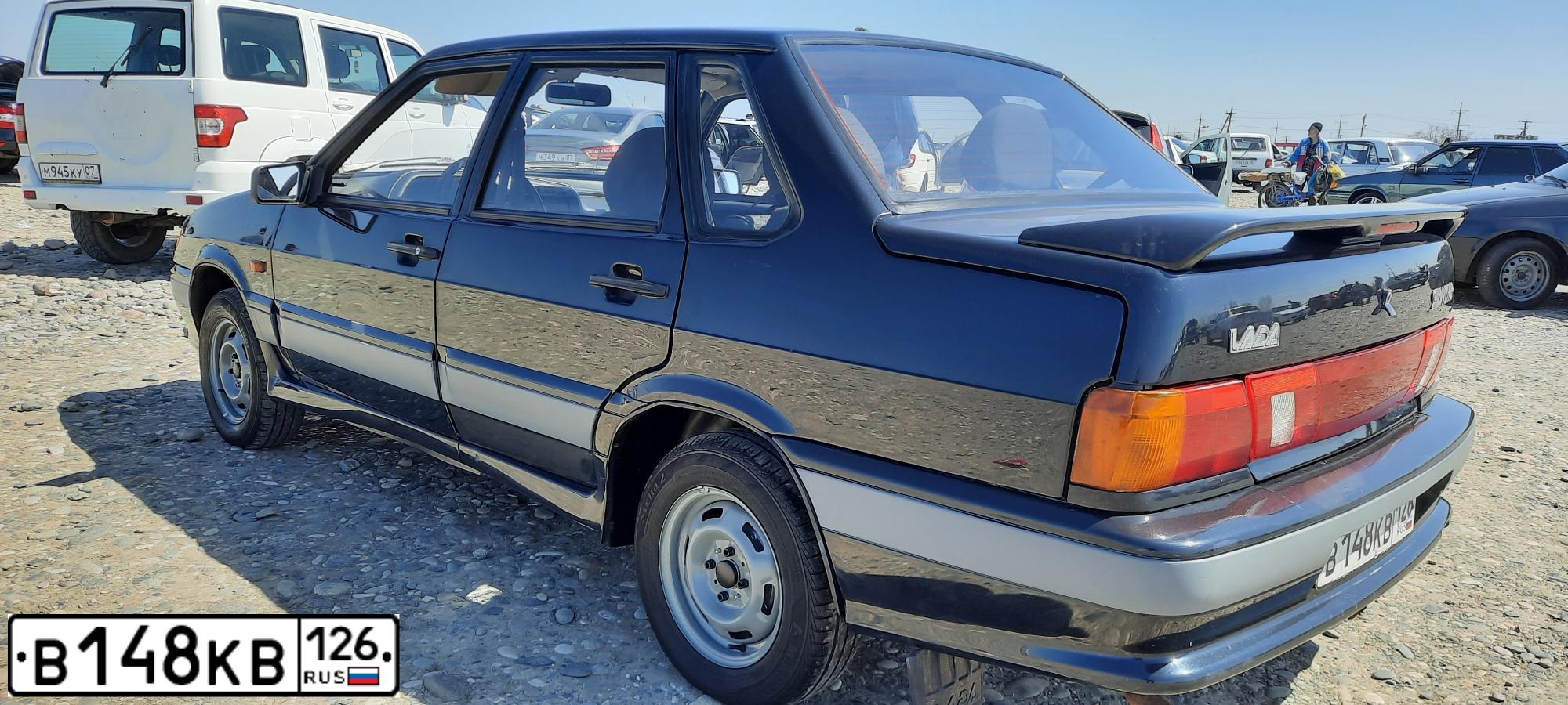 Фото автомобиля LADA 2115 SAMARA, 2006 — госномер В148КВ126. Цвет: ГРАФИТОВЫЙ МЕТАЛИК