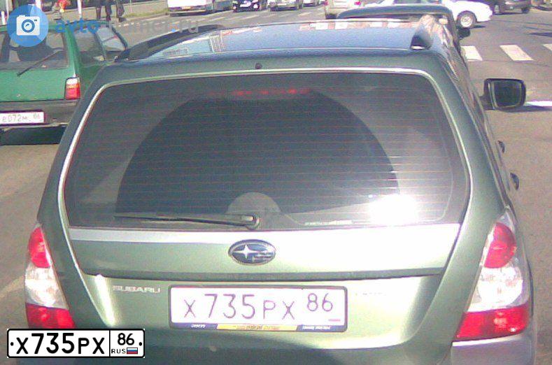 Фото автомобиля SUBARU FORESTER, 2007 — госномер Е646АУ196. Цвет: ЗЕЛЕНЫЙ