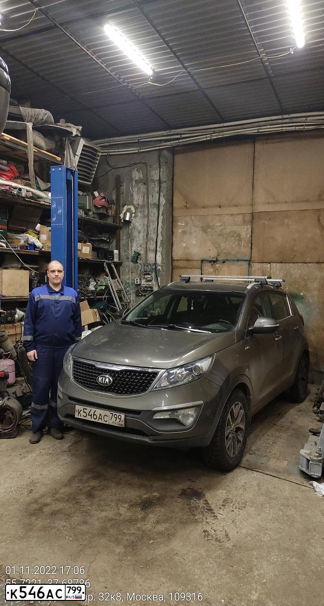 Фото автомобиля KIA SPORTAGE, 2015 — госномер К546АС799. Цвет: Серебристый