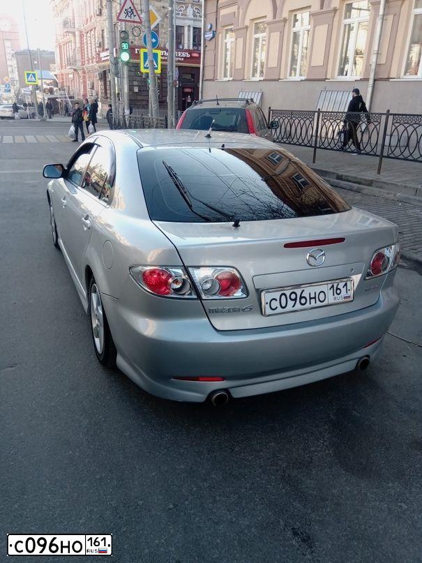 Фото автомобиля MAZDA A 6, 2004 — госномер С096НО161. Цвет: СЕРЫЙ