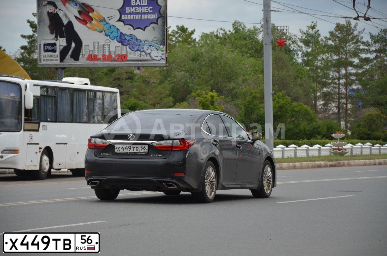 Фото автомобиля LEXUS ES, 2016 — госномер Х449ТВ56. Цвет: ЧЕРНЫЙ