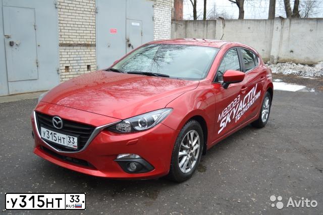 Фото автомобиля MAZDA 3, 2014 — госномер У315НТ33. Цвет: КРАСНЫЙ