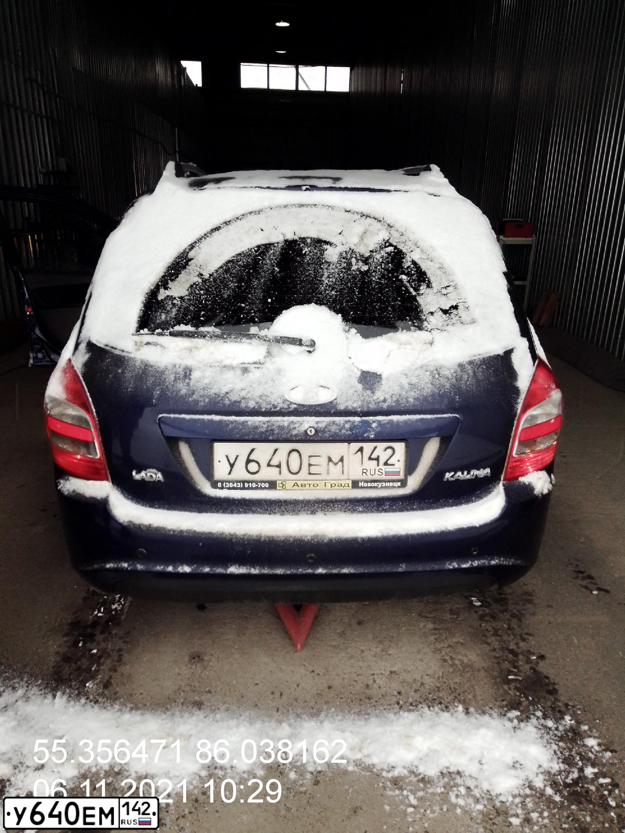 Фото автомобиля LADA 2194 KALINA, 2014 — госномер Р017НН70. Цвет: синий