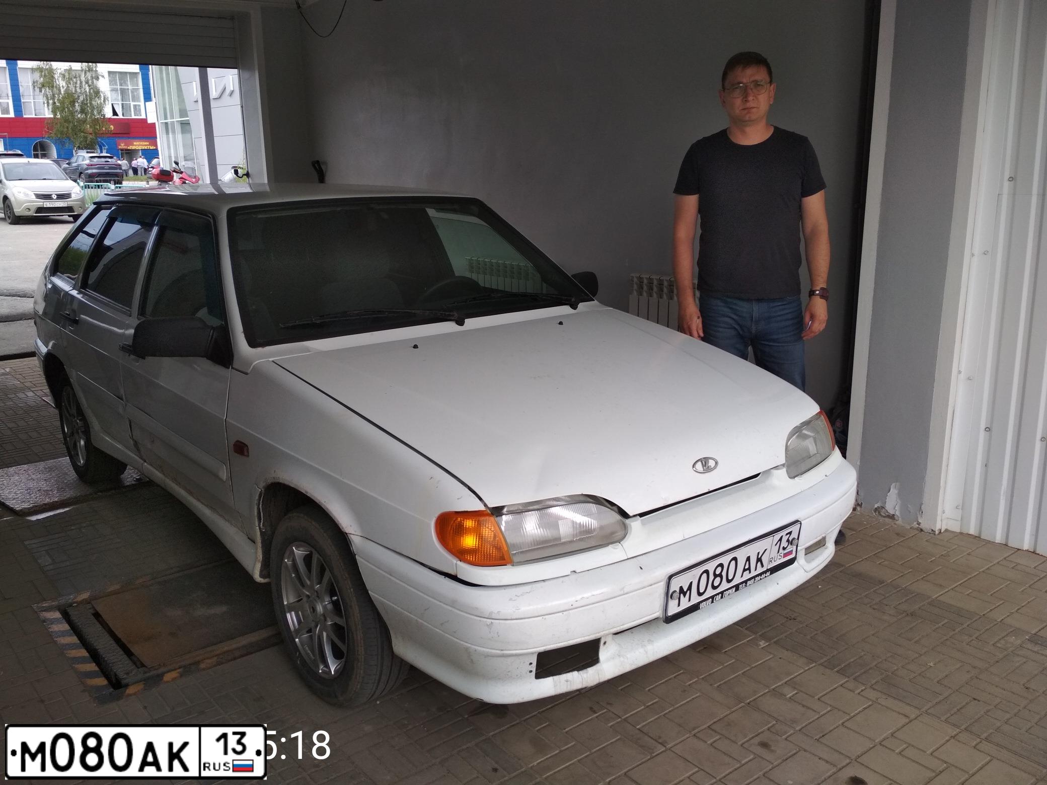 Фото автомобиля LADA 2114, 2012 — госномер М847ОА13. Цвет: Белый
