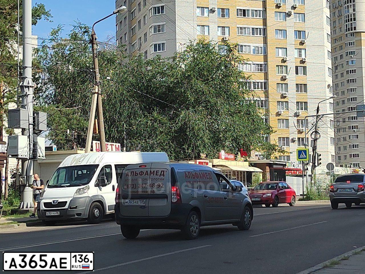 Фото автомобиля LADA LARGUS FURGON, 2015 — госномер А365АЕ136. Цвет: СЕРО-БЕЖЕВЫЙ
