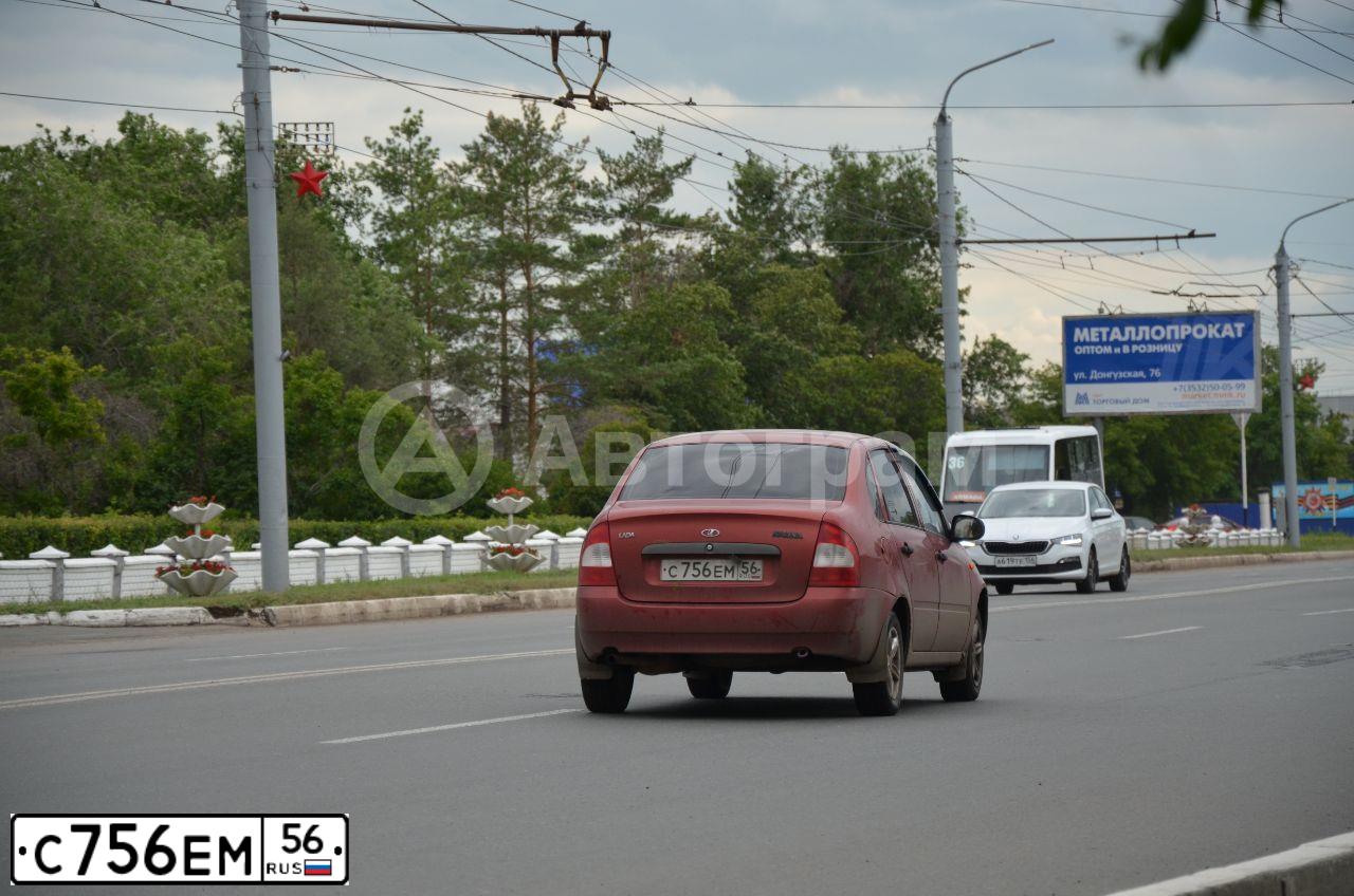Фото автомобиля LADA 1118 KALINA, 2006 — госномер С756ЕМ56. Цвет: СЕРЕБРИСТО-КРАСНЫЙ