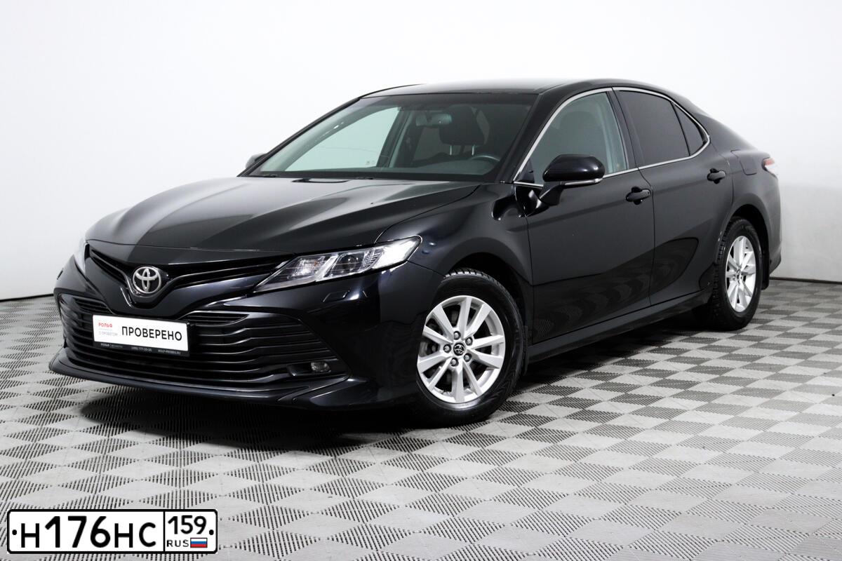 Фото автомобиля TOYOTA CAMRY, 2019 — госномер Н176НС159. Цвет: ЧЕРНЫЙ