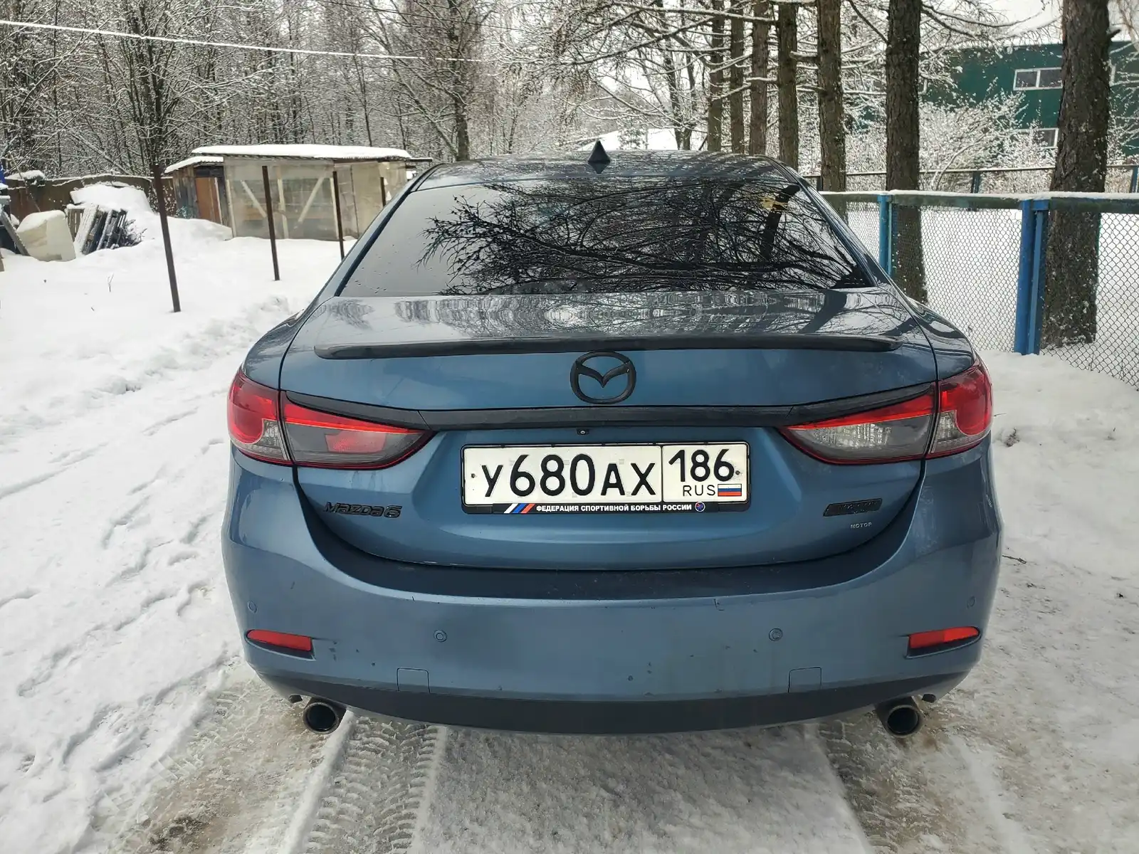Фото автомобиля MAZDA 6, 2013 — госномер У680АХ186. Цвет: СЕРО-ГОЛУБОЙ
