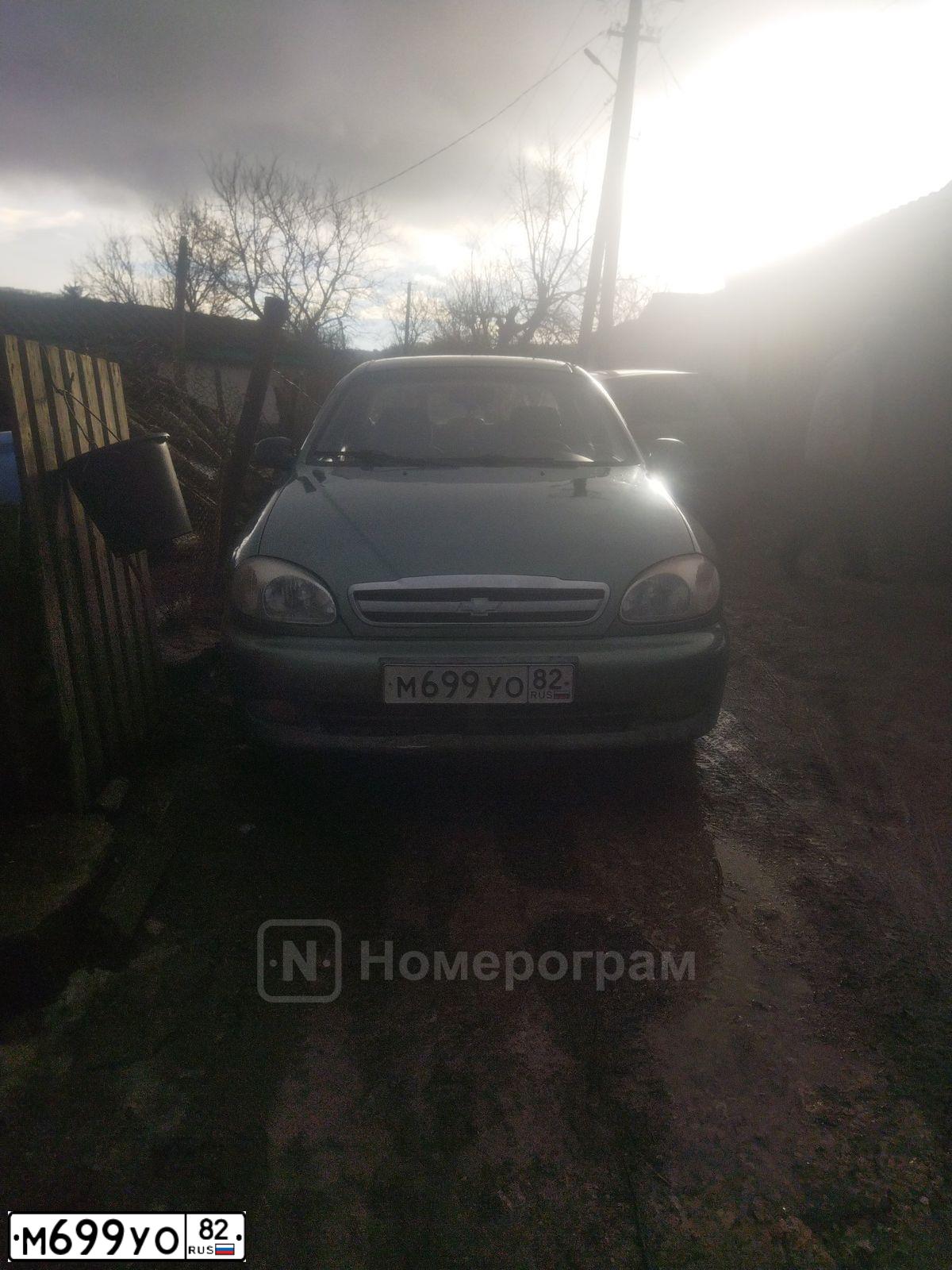 Фото автомобиля ШЕВРОЛЕ LANOS, 2006 — госномер Н222КА82. Цвет: ОЛИВКОВЫЙ