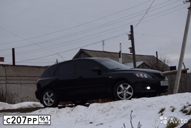 Фото автомобиля MAZDA 3, 2006 — госномер С207РР161. Цвет: ЧЕРНЫЙ