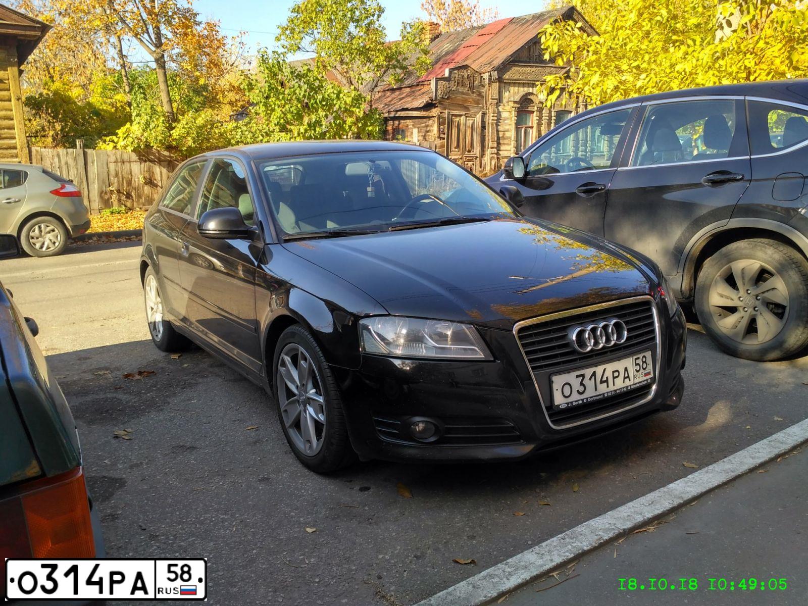 Фото автомобиля AUDI A3, 2009 — госномер М741ЕС35. Цвет: ЧЕРНЫЙ