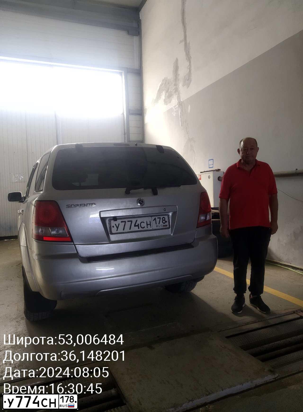 Фото автомобиля KIA SORENTO, 2002 — госномер У774СН178. Цвет: СЕРЫЙ ТЕМНО-СЕРЫЙ