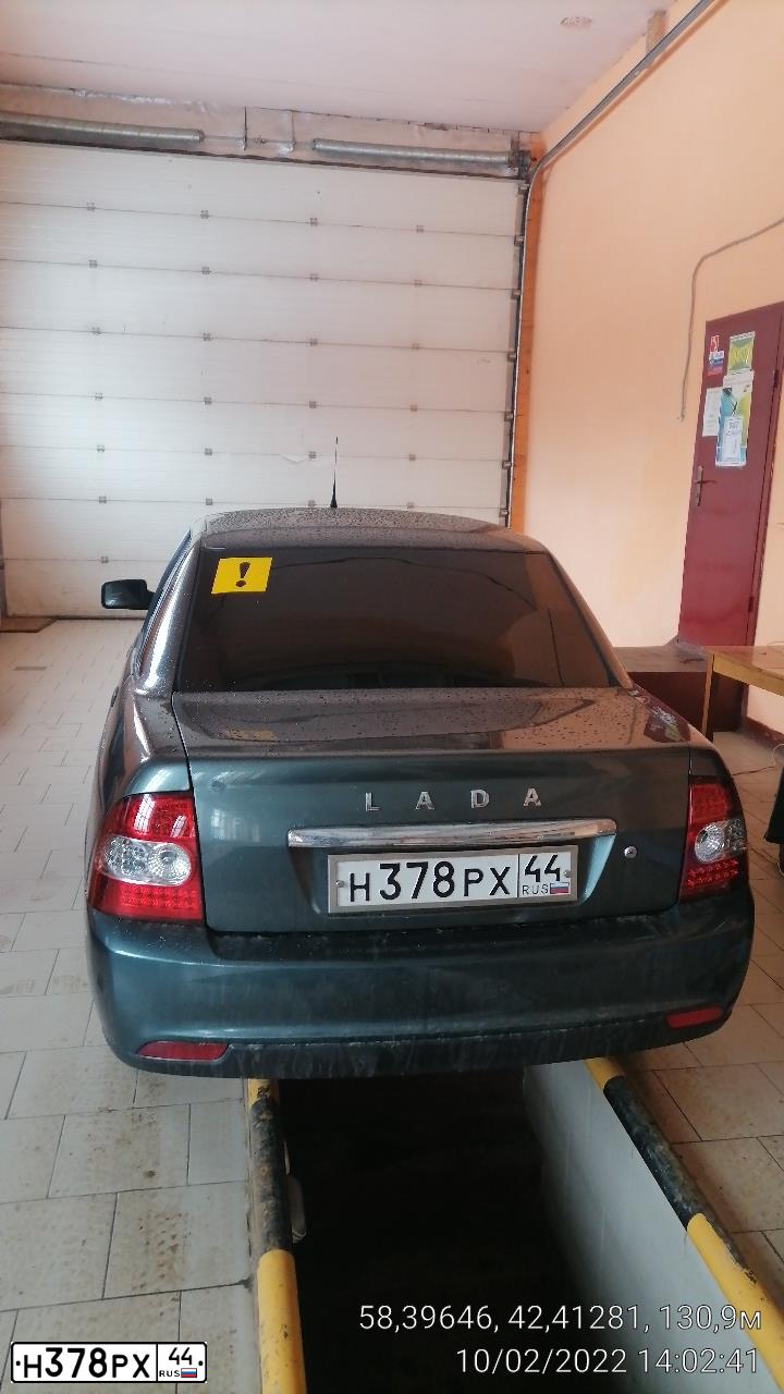 Фото автомобиля LADA 2170 PRIORA, 2008 — госномер Н378РХ44. Цвет: Серо-сине-зеленый