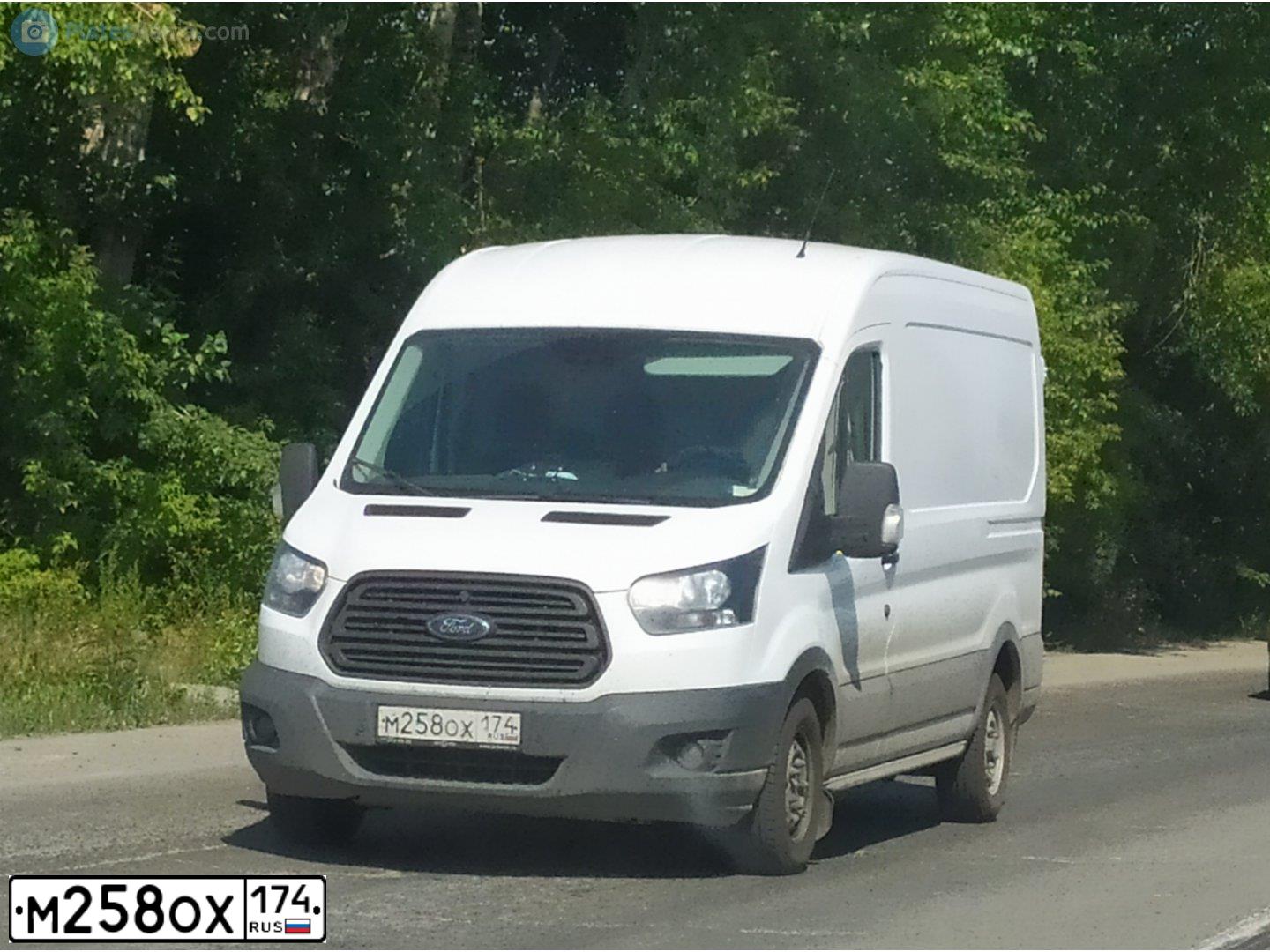 Фото автомобиля FORD TRANSIT, 2017 — госномер К345ТО790. Цвет: Белый