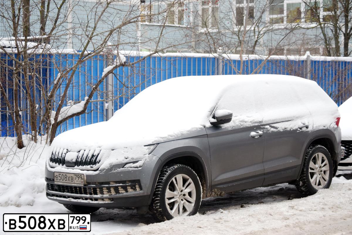 Фото автомобиля SKODA KODIAQ, 2020 — госномер В508ХВ799. Цвет: СЕРЫЙ