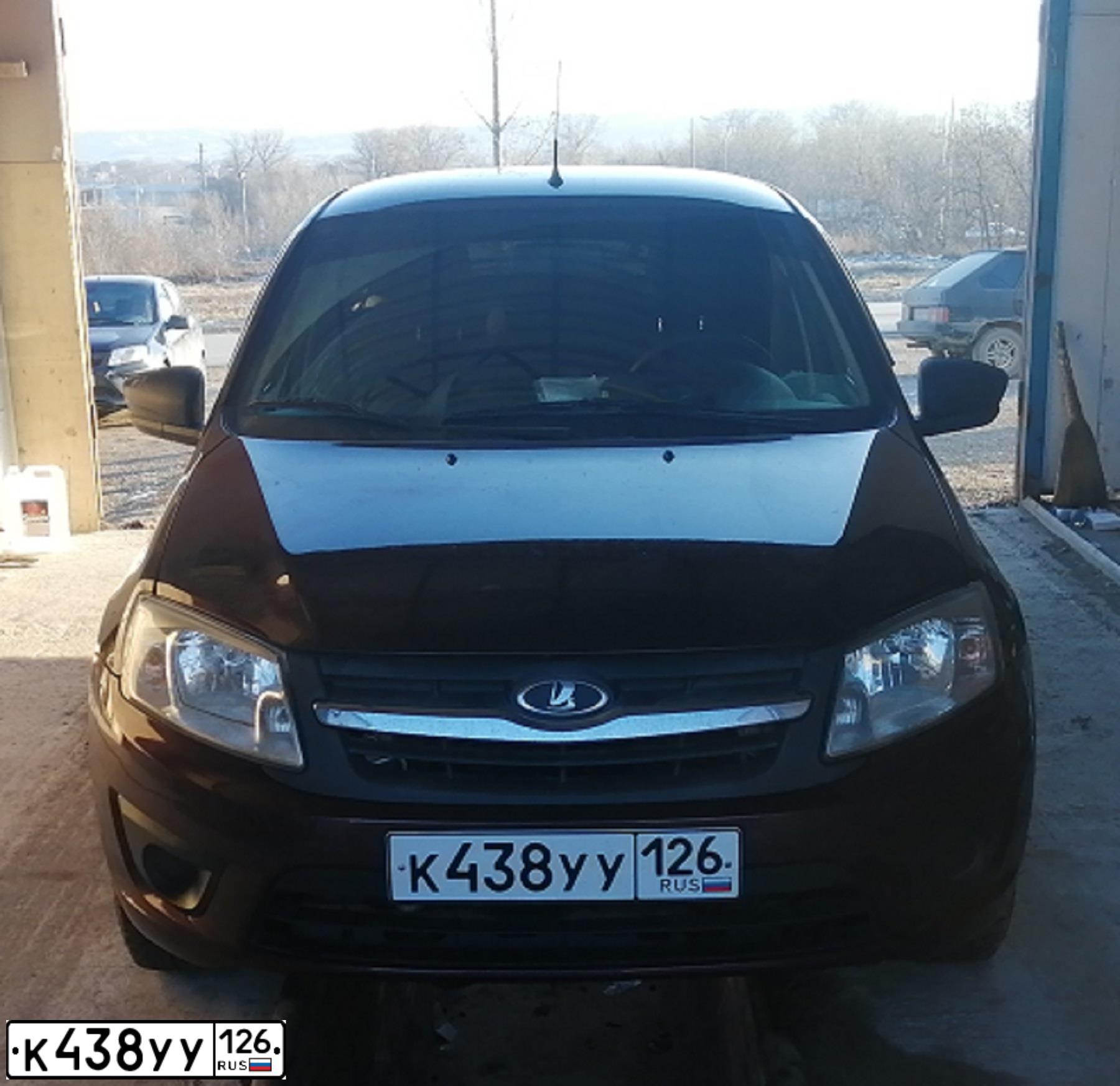 Фото автомобиля LADA 2191 GRANTA, 2015 — госномер К438УУ126. Цвет: КРАСНЫЙ