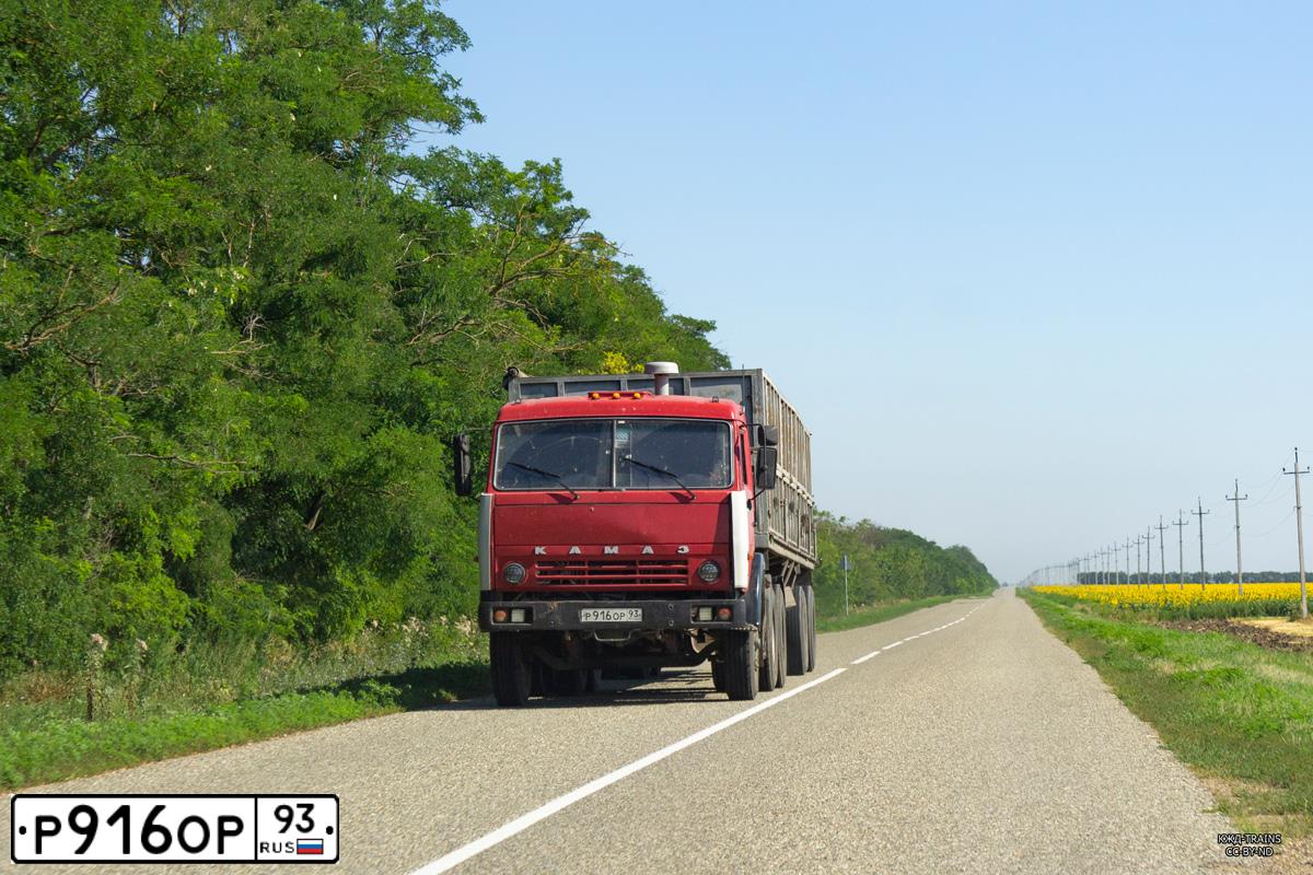 Фото автомобиля KAMAZ 5410 /6X4/, 1988 — госномер Р916ОР93. Цвет: Красный