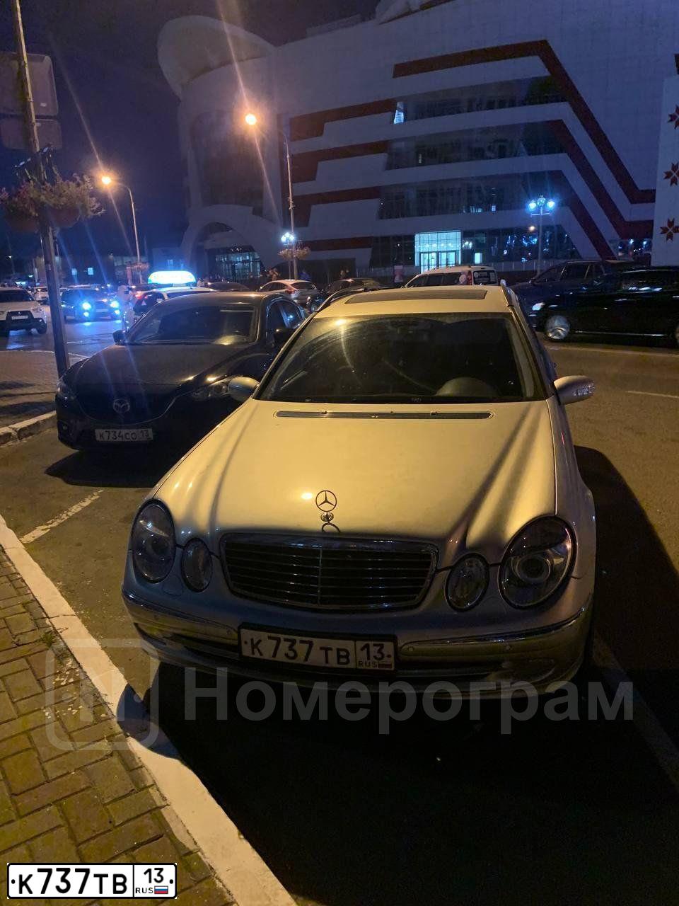 Фото автомобиля MERCEDES E-KLASSE, 2004 — госномер К737ТВ13. Цвет: БЕЛЫЙ