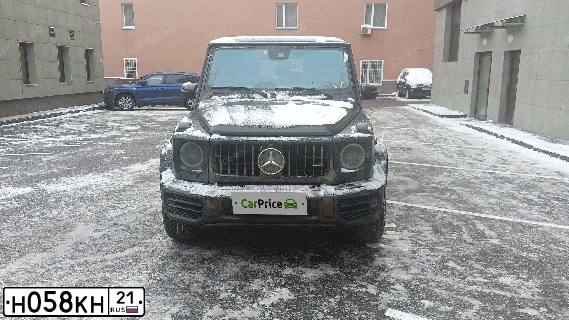 Фото автомобиля MERCEDES G-KLASSE, 2020 — госномер Н058КН21. Цвет: ЧЕРНЫЙ