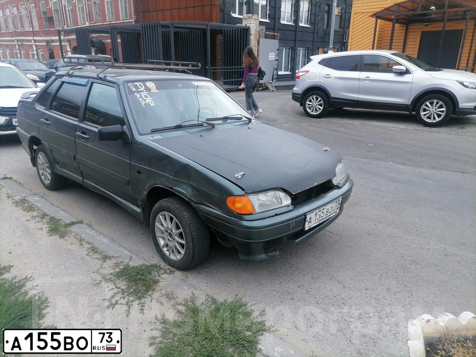 Фото автомобиля LADA 2115 SAMARA, 2009 — госномер А155ВО73. Цвет: СЕРО-СИНЕ-ЗЕЛЕНЫЙ