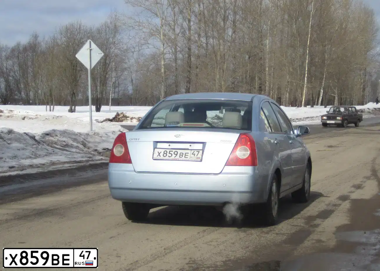 Фото автомобиля CHERY FORA /A21/, 2007 — госномер А225ТУ60. Цвет: СЕРО-ГОЛУБОЙ