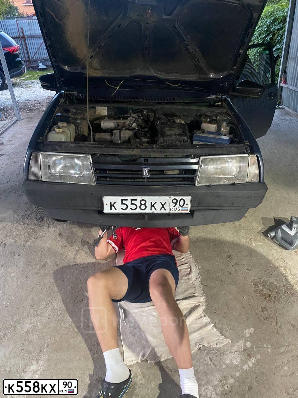 Фото автомобиля LADA 21099, 2003 — госномер Т132РМ790. Цвет: Темно-зеленый