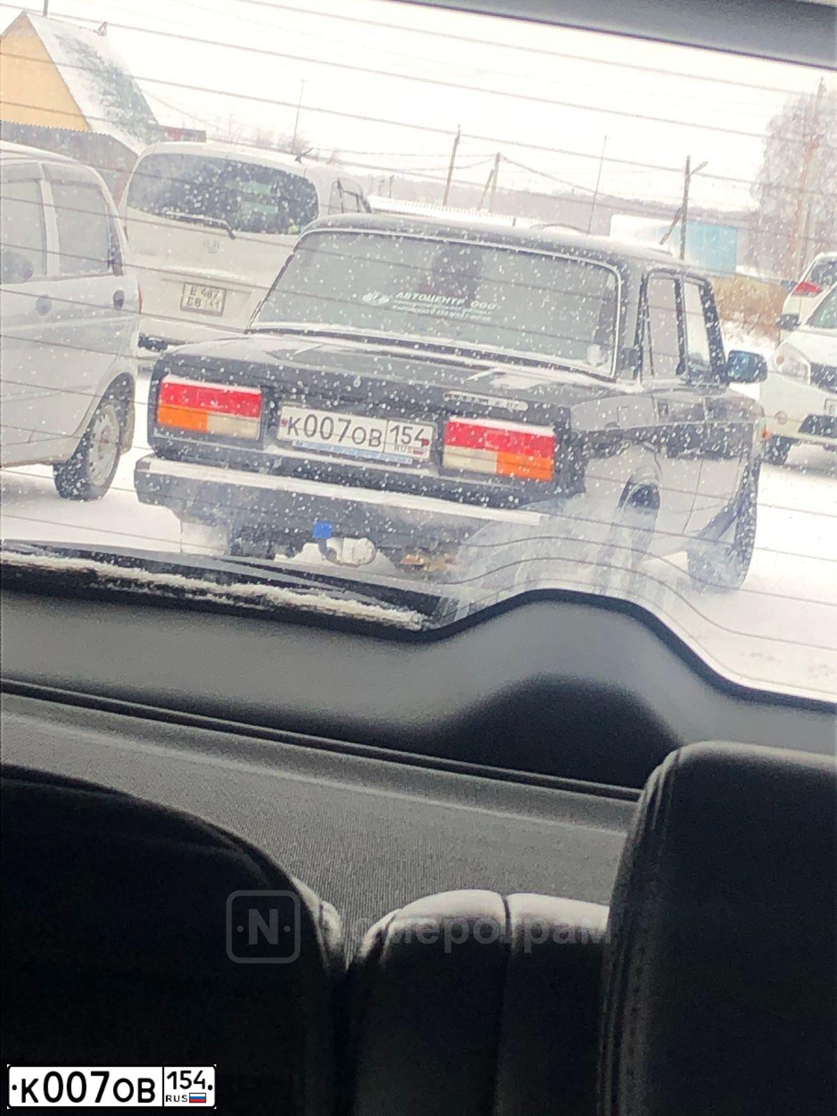 Фото автомобиля LADA 2107 LADA, 2011 — госномер К007ОВ154. Цвет: СИНЕ- ЧЕРНЫЙ