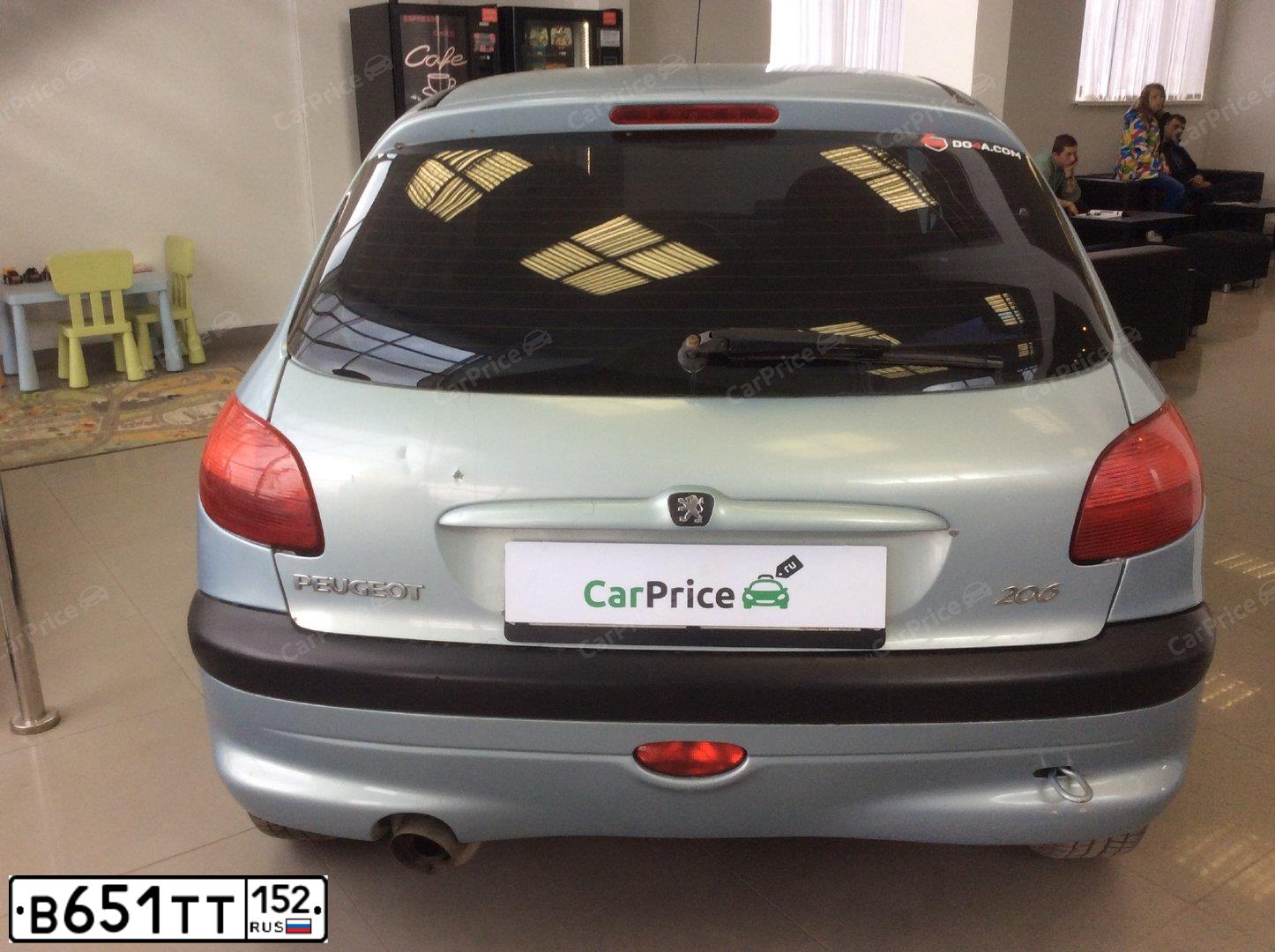 Фото автомобиля PEUGEOT 206, 2002 — госномер Т497РМ62. Цвет: СЕРО-ГОЛУБОЙ