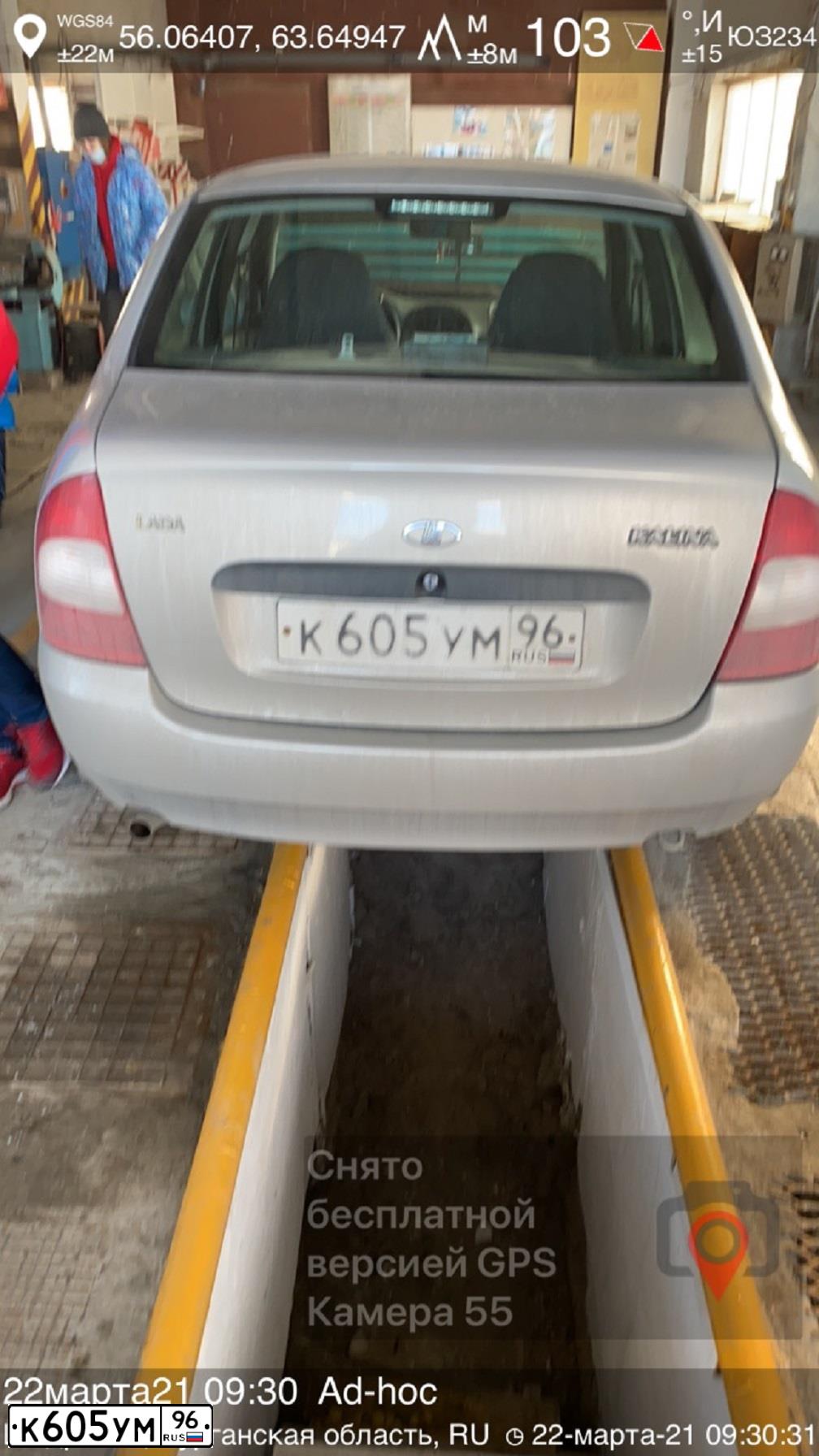 Фото автомобиля LADA KALINA, 2008 — госномер А168СУ172. Цвет: Серебристый