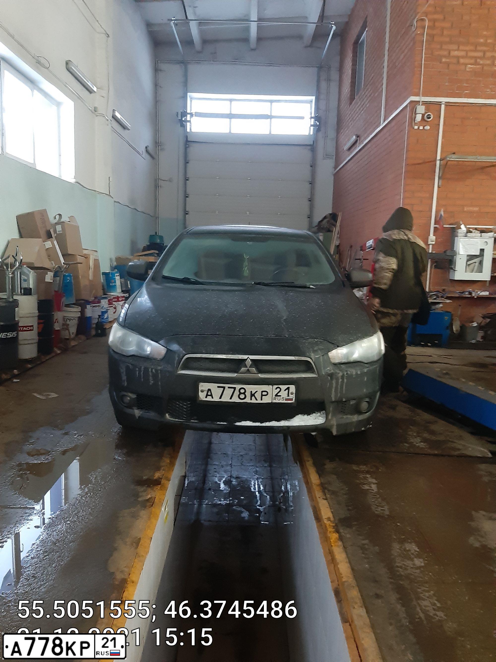 Фото автомобиля MITSUBISHI LANCER, 2007 — госномер А778КР21. Цвет: ЧЕРНЫЙ