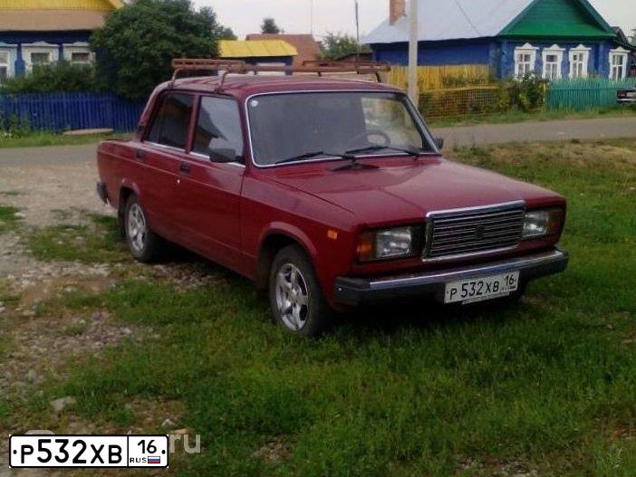 Фото автомобиля LADA 2107, 2009 — госномер Р532ХВ16. Цвет: ВИШНЕВЫЙ