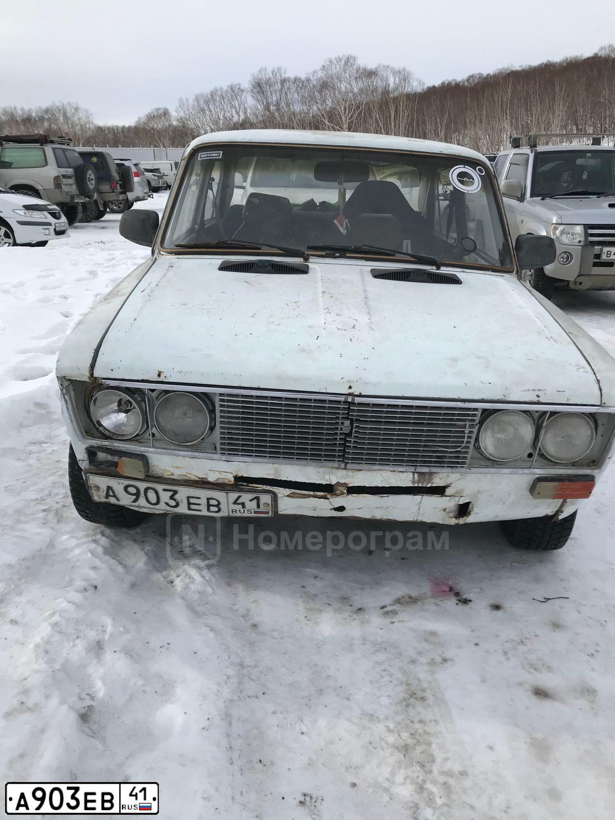 Фото автомобиля LADA 2106, 1990 — госномер А903ЕВ41. Цвет: БЕЛЫЙ