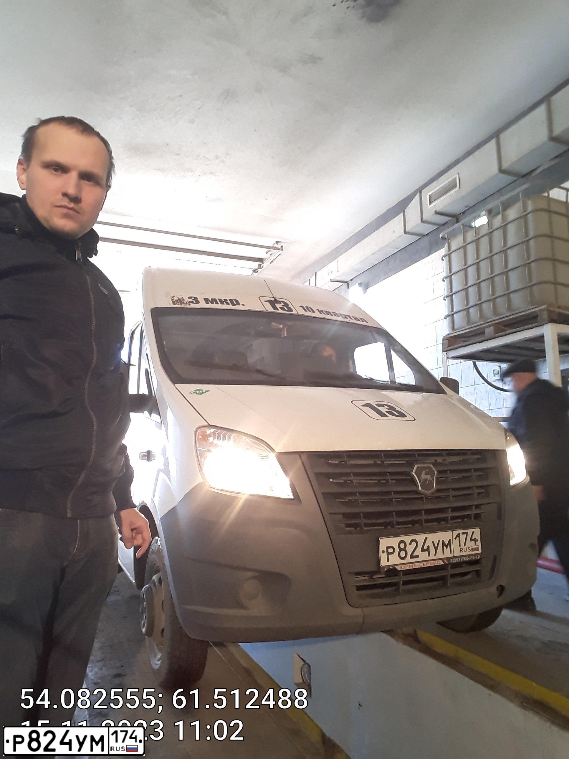 Фото автомобиля GAZ GAZEL NEXT, 2019 — госномер Р824УМ174. Цвет: Белый