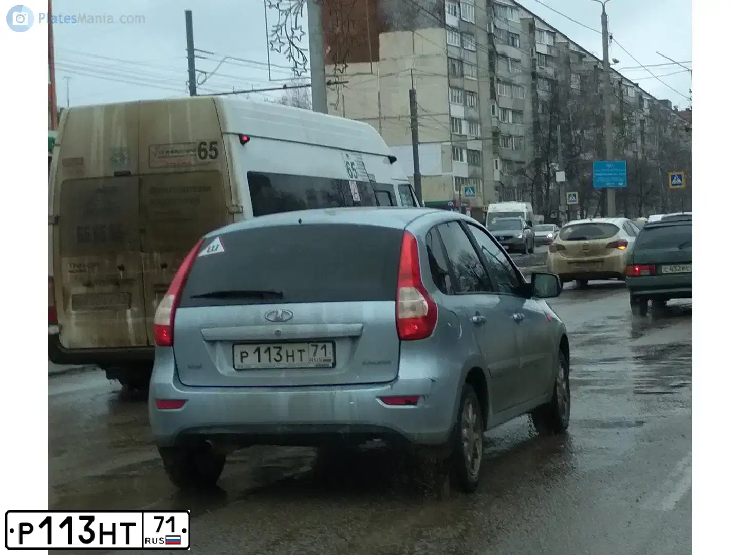 Фото автомобиля LADA 2192 KALINA, 2013 — госномер В578НК136. Цвет: ГОЛУБОЙ