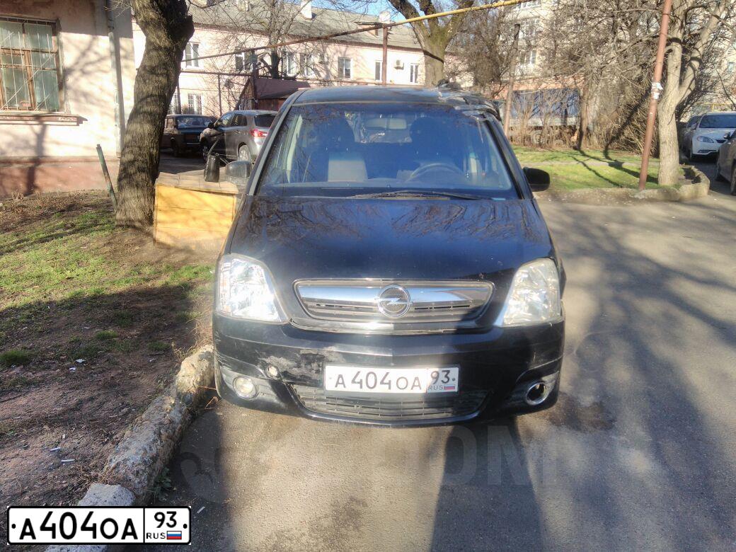 Фото автомобиля OPEL MERIVA, 2007 — госномер Р350МК193. Цвет: ЧЕРНЫЙ