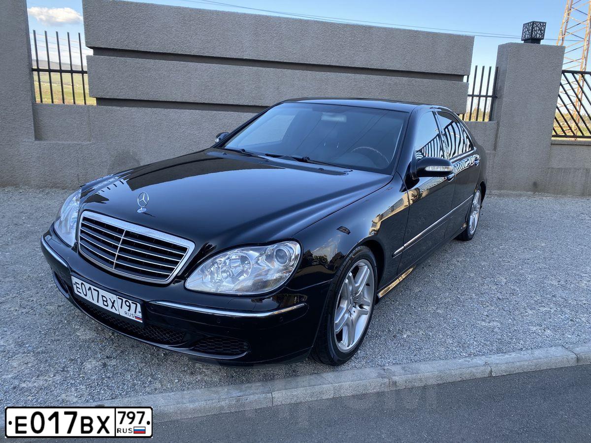Фото автомобиля MERCEDES S-KLASSE, 2003 — госномер Е017ВХ797. Цвет: ЧЕРНЫЙ